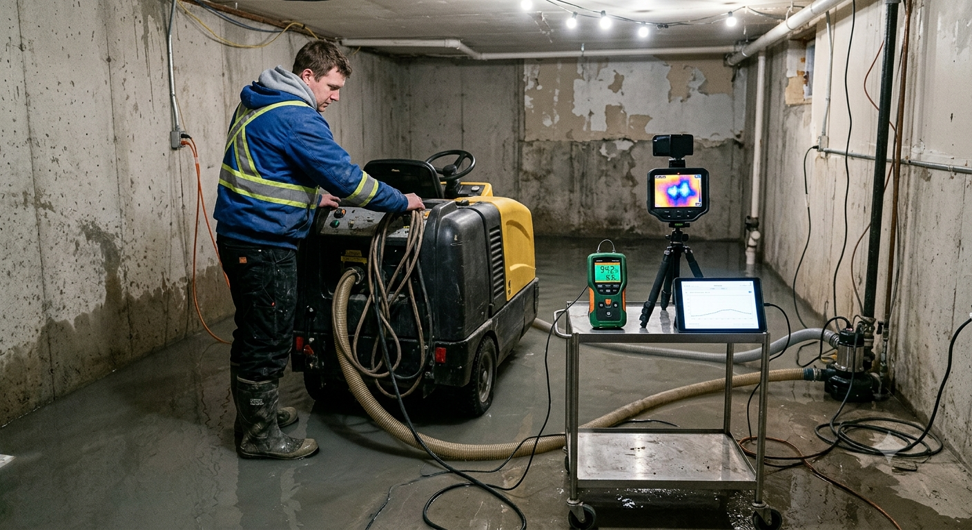 basement water damage cleanup professionals