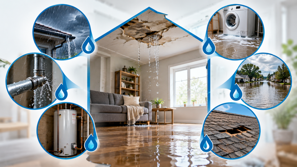 Water Damage Causes Infographic